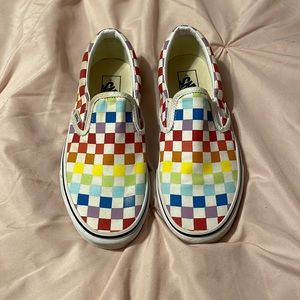 Rainbow Checkered Vans